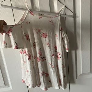 floral off the shoulder top